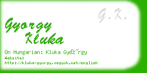 gyorgy kluka business card